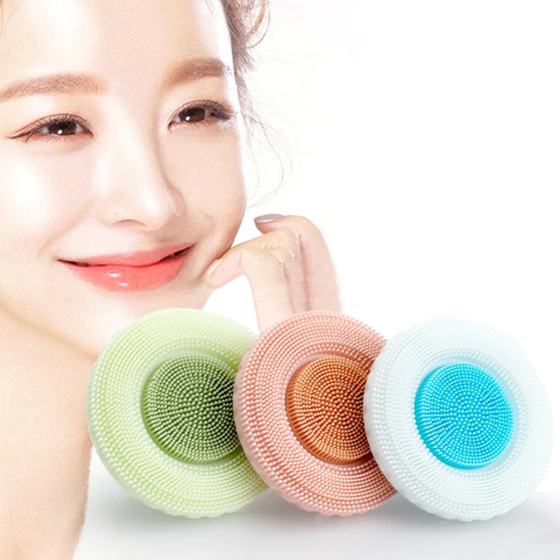 Silicone Face Brush Gentle Exfoliator Pad Facial Cleansing Brush Removes Dead Skin Oil Massager Deep Cleansing Zoned Cleaning