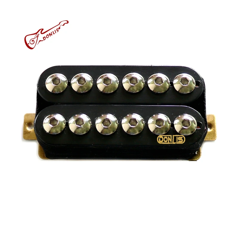 With Demo Donlis Metal Blood large hex pole screws humbucker guitar pickups in Black Ivory zebra colors