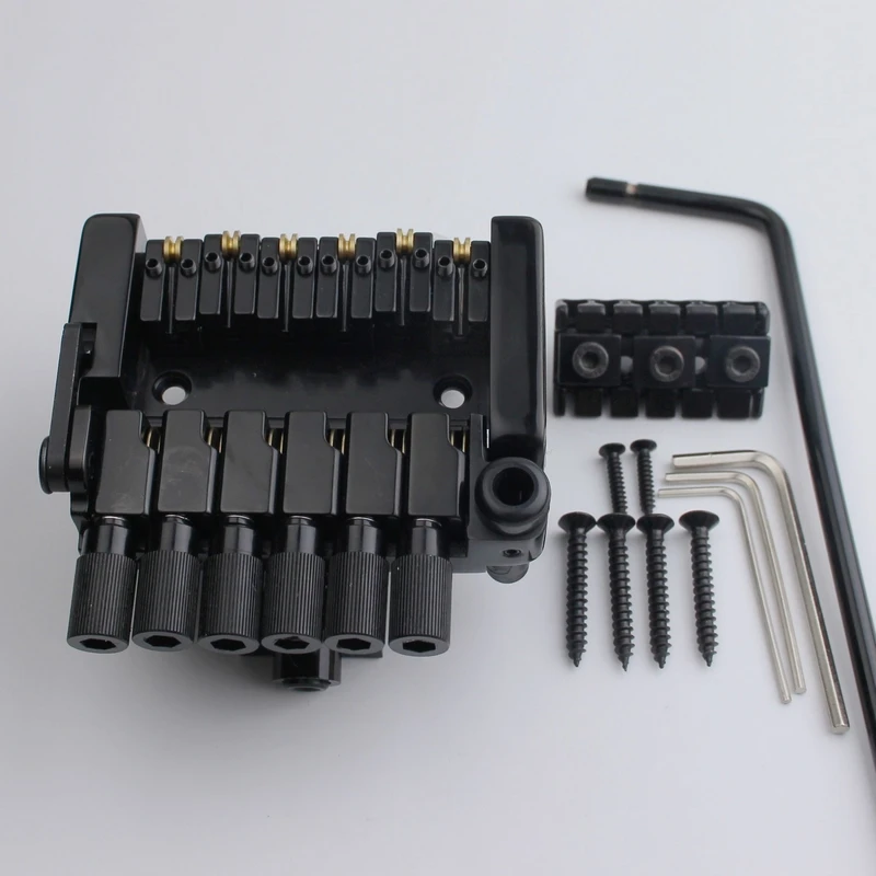 Replacement 6 String Roller saddle Tremolo Bridge Tailpiece for Headless Guitar