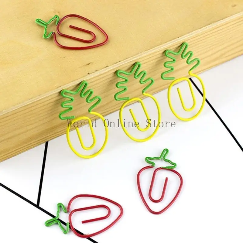 Novelty Paper Clip Colorful Paper Clip, Metal Fruit Design Paper Clip Set 87HC