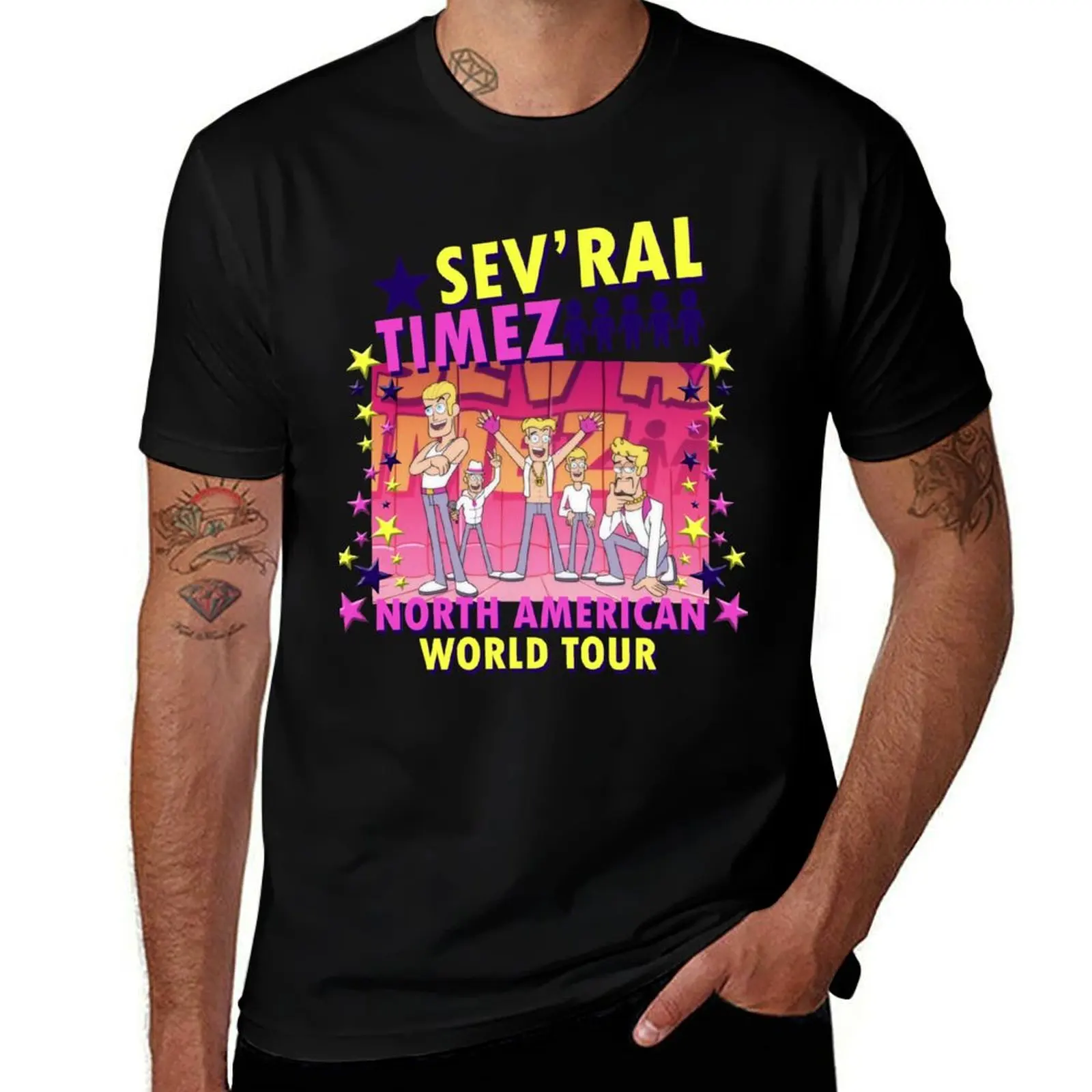 Sev'ral Timez Tour Merchandise T-Shirt Labor Work Casual T-Shirt