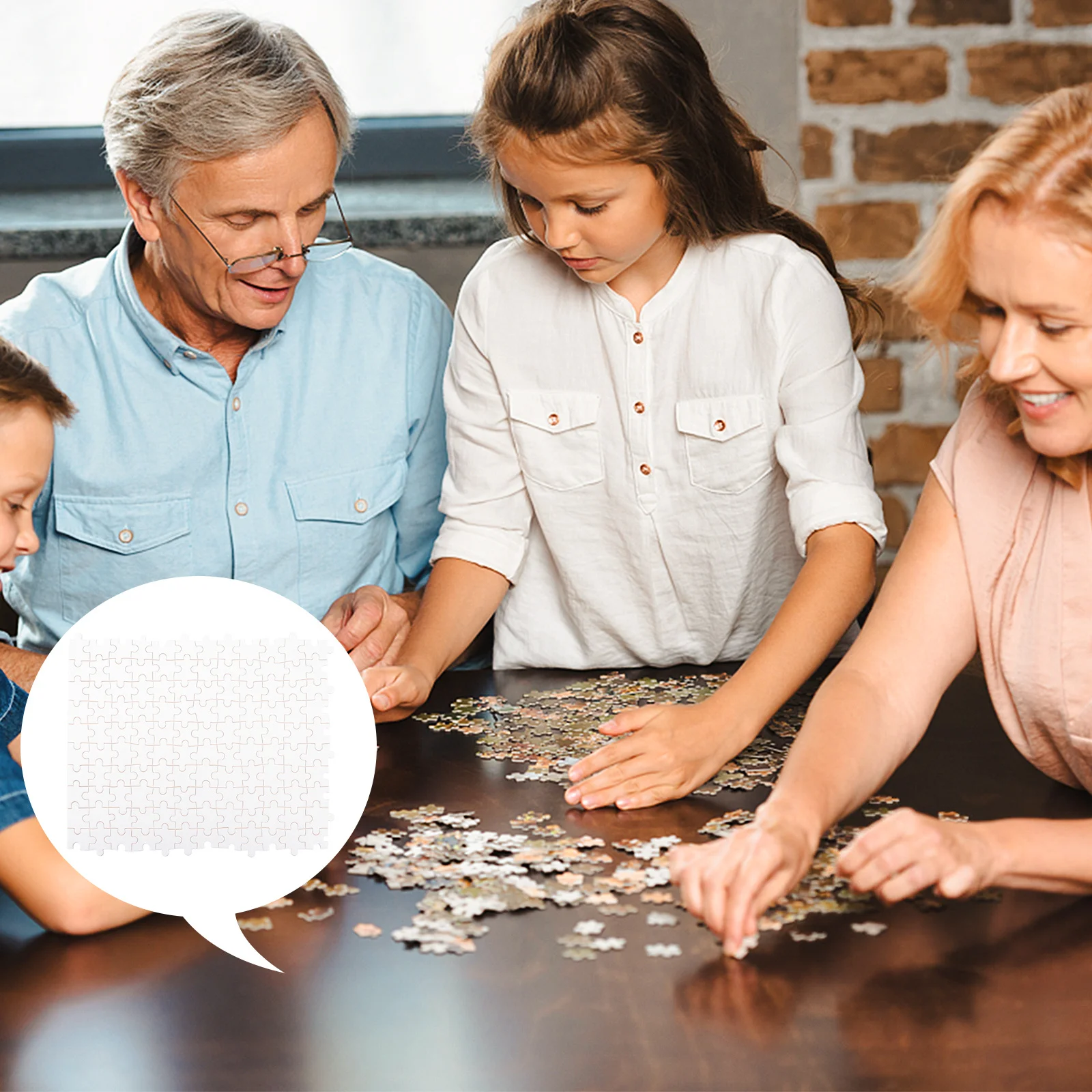 1000 Uds. Piezas de rompecabezas de madera en blanco DIY suministros para manualidades de transferencia de calor para regalos personalizados decoración accesorios de juego
