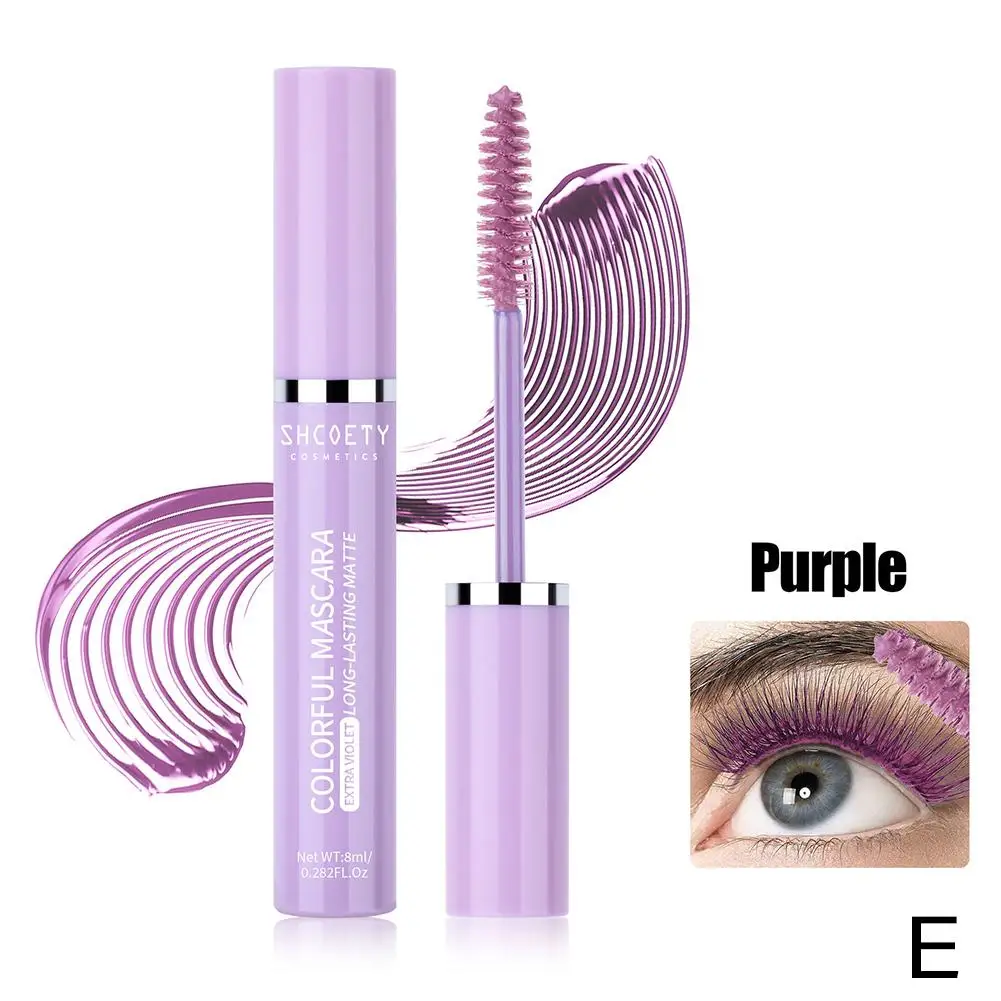 Kleurrijke Mascara Waterdichte Wimpercrème Wimper Dikke Lange Mascara Verlenging Make-Up Curling Natuurlijke Blijvende B3z9