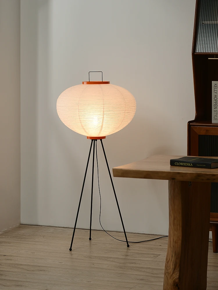 

Wabi-sabi floor lamp, living room bedroom Chinese tea room Zen decoration, handmade art Noguchi Japanese paper lamp