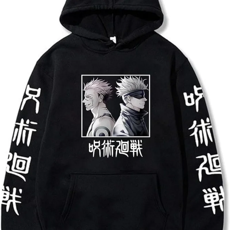 ACEFAST INC Cool Satoru Gojo Itadori Yuji Nobara Tops unisex Harajuku Anime Sudadera con capucha unisex Pullovers00