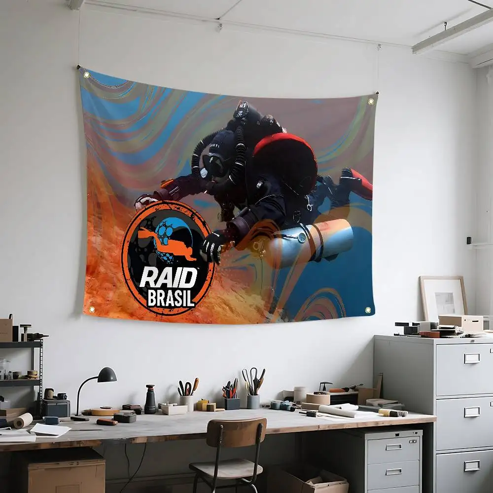 R-Raid Diving Flag Flags Room Decor Outdoor Decors Personalized Items Flags For Bedrooms Home
