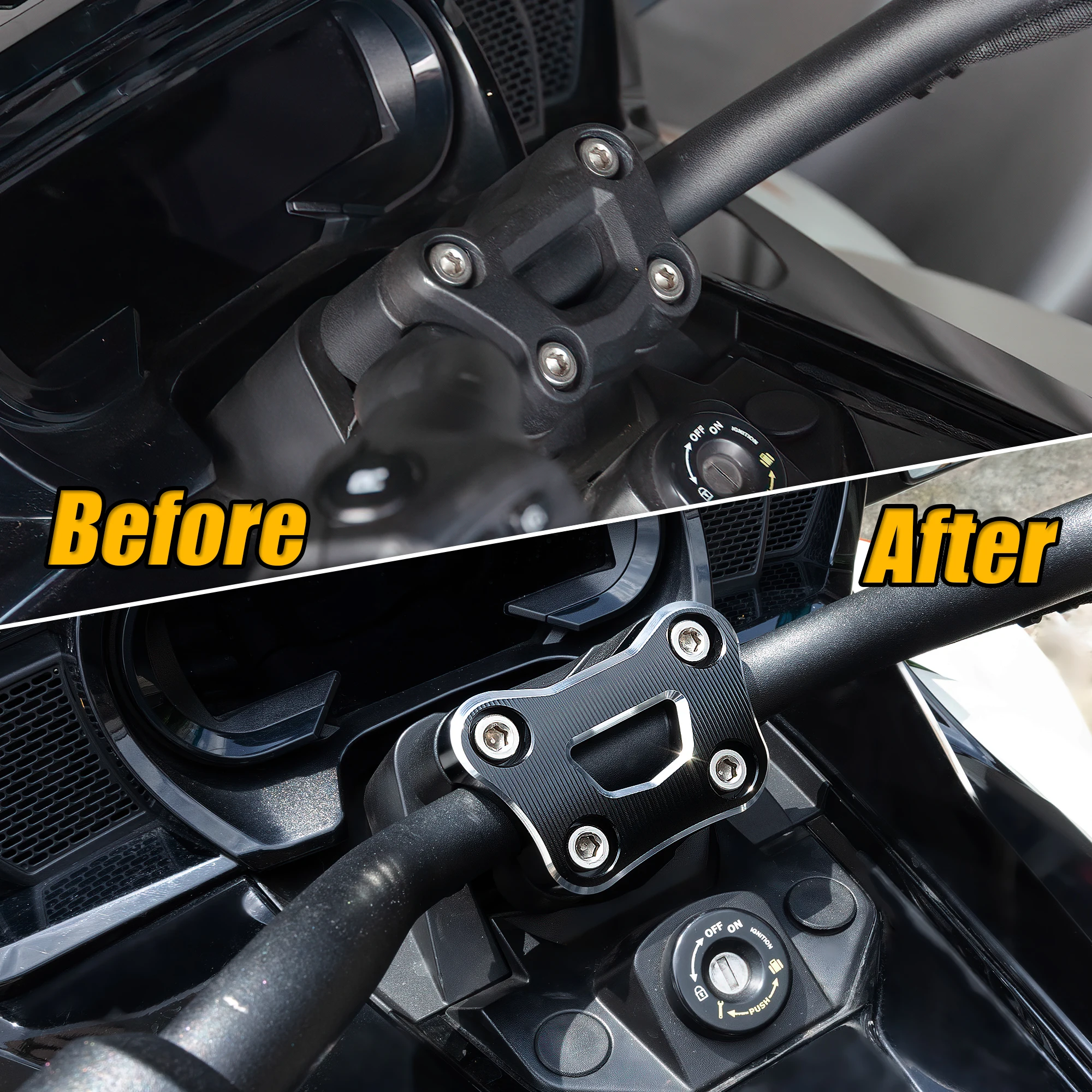 The Upgrade Your Posture Has Been Waiting For. – For Can-Am Spyder F3 & RT/RTS Handlebar Risers