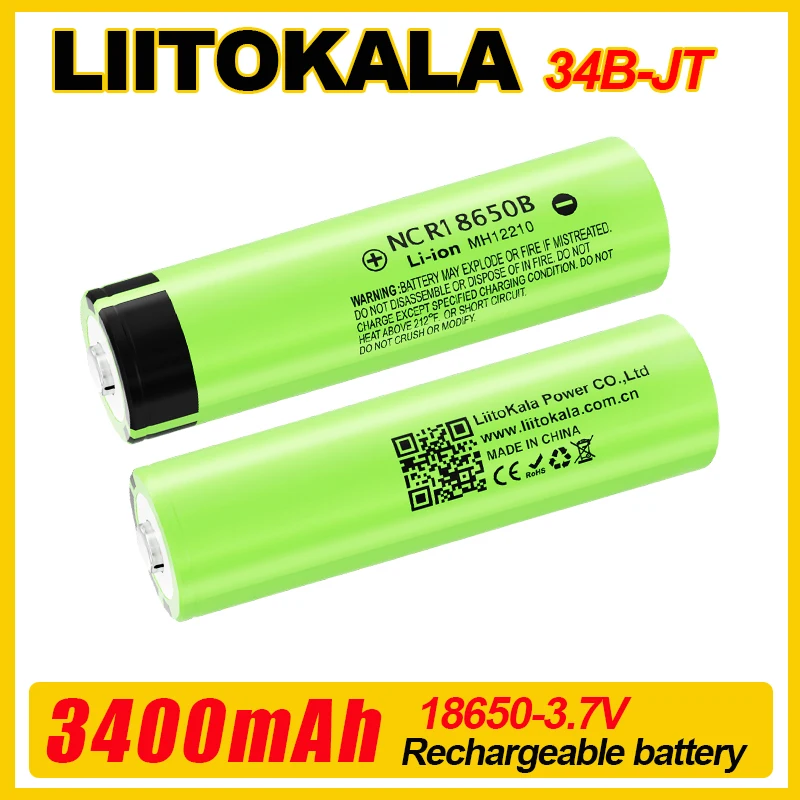 1-24 szt. Liitokala 34B-JT 3500mAh NCR18650B 3.7V 3400mAh 18650 Akumulator Litowy z Ładowalnymi Ogniwami (Bez PCB)