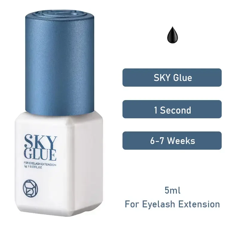 1PC 5ml Korean Original Sky Glue S Plus Type for Eyelash Extension Supplies Low Irritation Quick Drying Waterproof Sky Adhesive