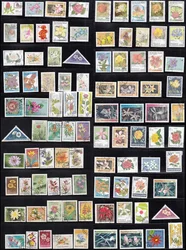 50Pcs/Bag World Flowers Stamps All Different from Many Countries NO Repeat  Marked Postage Stamps for Collecting
