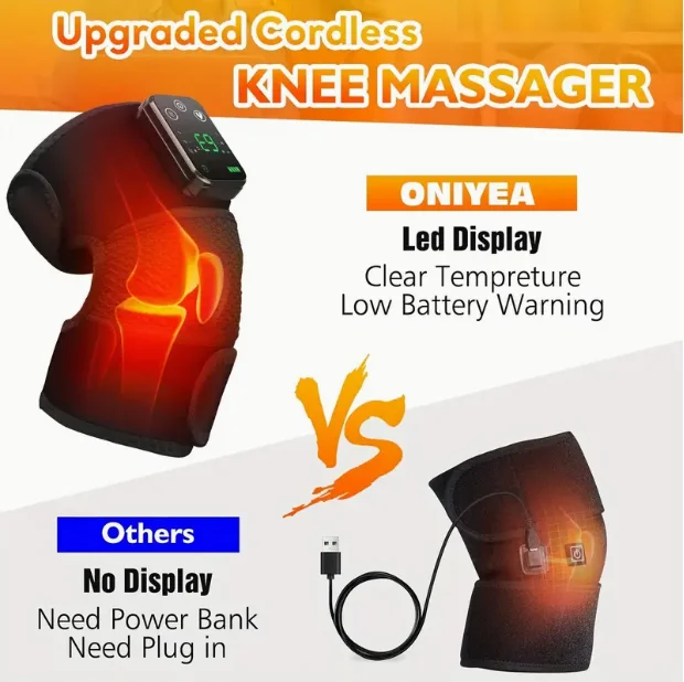 Electrically heated knee pads shoulder pads elbow pads knee joints vibration warmth hot compress massager