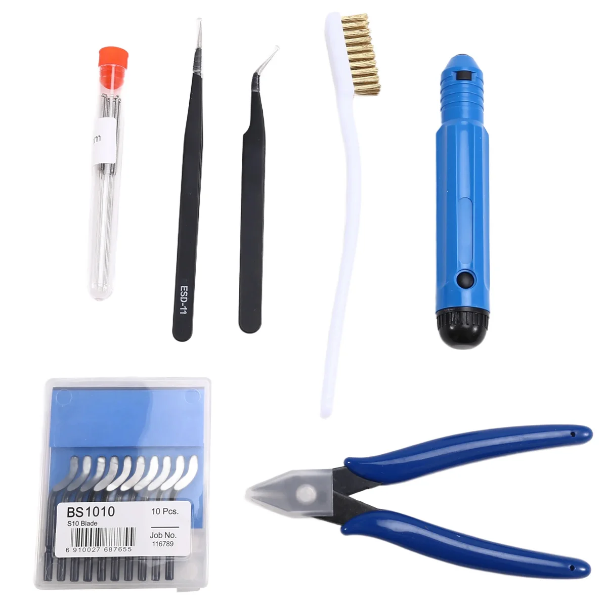 3D Printer Nozzle Cleaning Kit with Pliers, Cleaning Brush, and Deburring Tools for Efficient Unclogging and Maintenance