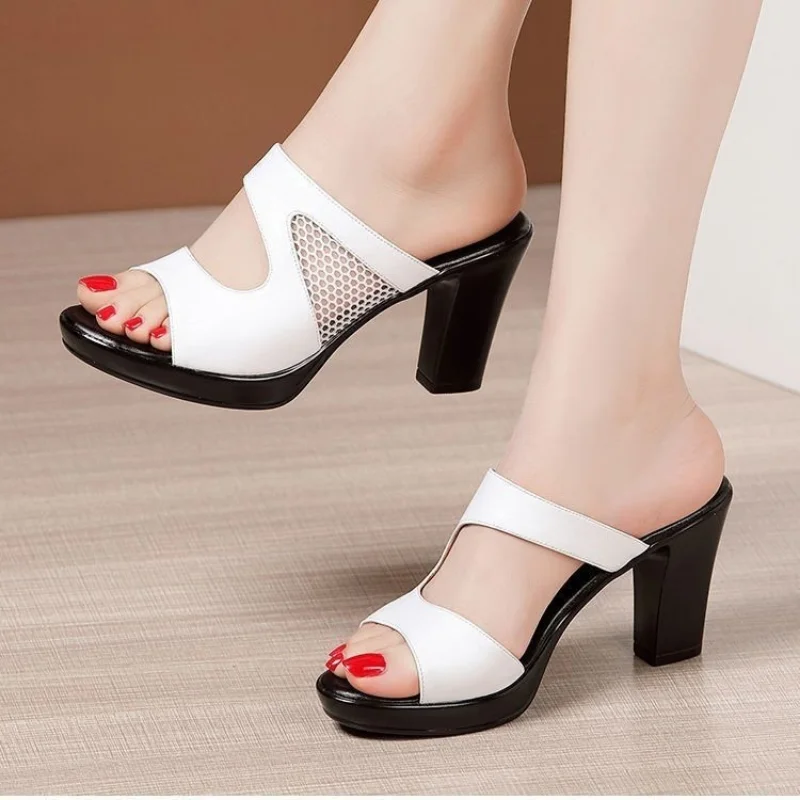 Shoes for Women 2023 Hot Sale Slingbacks Women\'s High Heels Peep Toe Women\'s Pumps Solid Slippers Ladies Daily Sandals Women