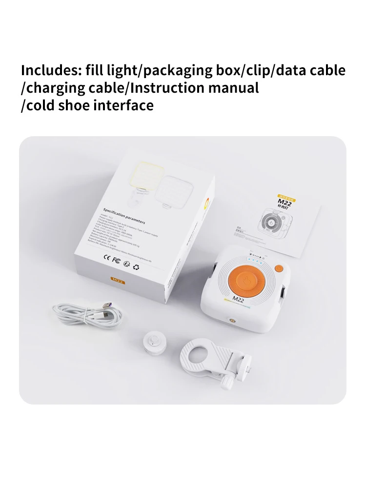 LED Portable Selfie Light Video Conference Lighting with Clip Rechargeable 2200mAh Bi-Color for Phone, Camera, iPad,Video Vlog