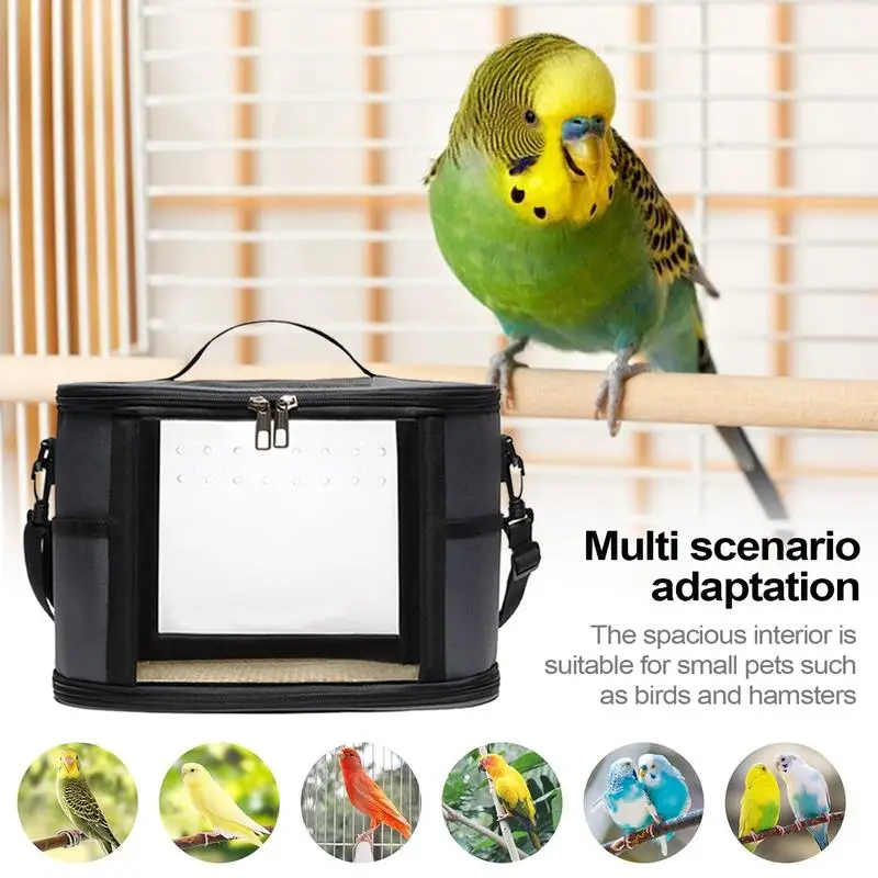 

Parrot Carrier Portable Parakeet Carrier Transport Shoulder Bag For Hamster Parakeet Cockatiel Lovebird Travel Carrying Cage