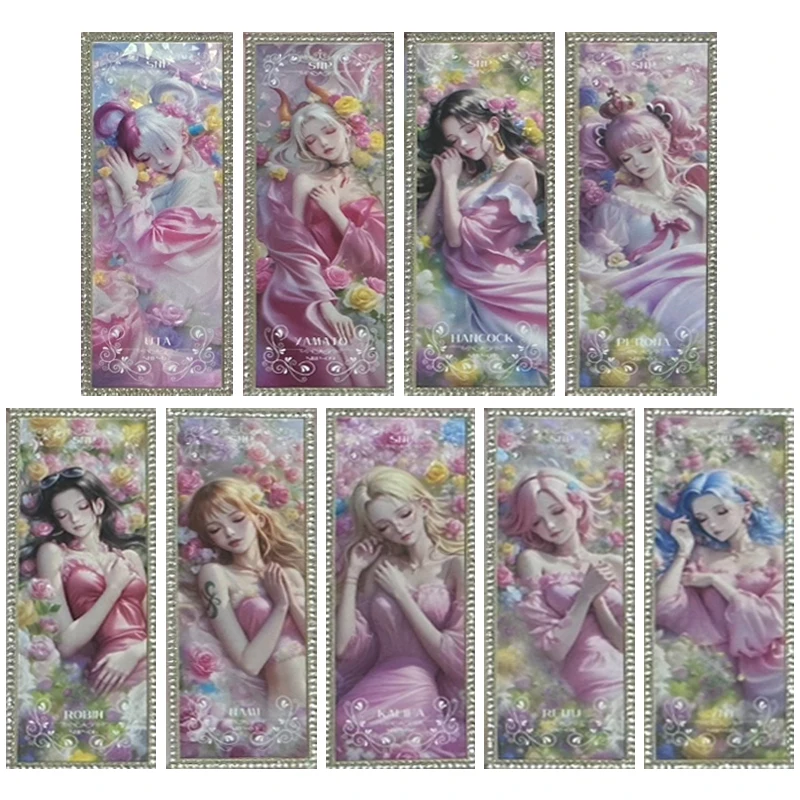

Linglong 3 Anime One Piece Nami Uta Yamato Hancock Vivi Robin Perona Rare Diamond Cards Collection Cards Birthday Gifts Toys