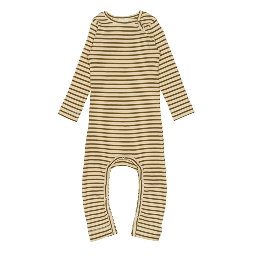 Baby Boy Romper Striped Infant Girl Boy Pajamas Ribbed Baby Clothes Knitted Stretch Newboron Rompers Playsuit