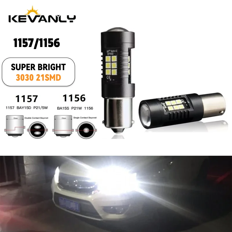 

2 шт. Автомобильная 1156 BA15S P21W светодиодная лампа 3030chip 1157 BAY15D 21SMD указатель поворота обратный красный тормозной резервный светильник DRL белый светодиод 12 В