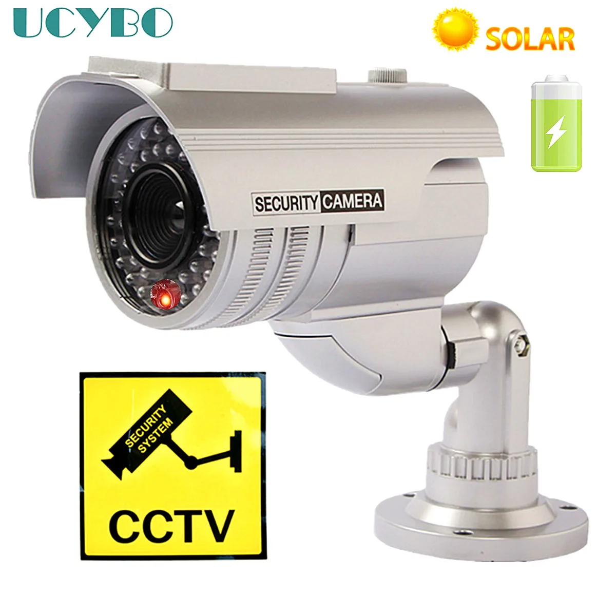 fake dummy camera video surveillance solar cctv security camera wifi outdoor indoor wateproof flashing red led light for home