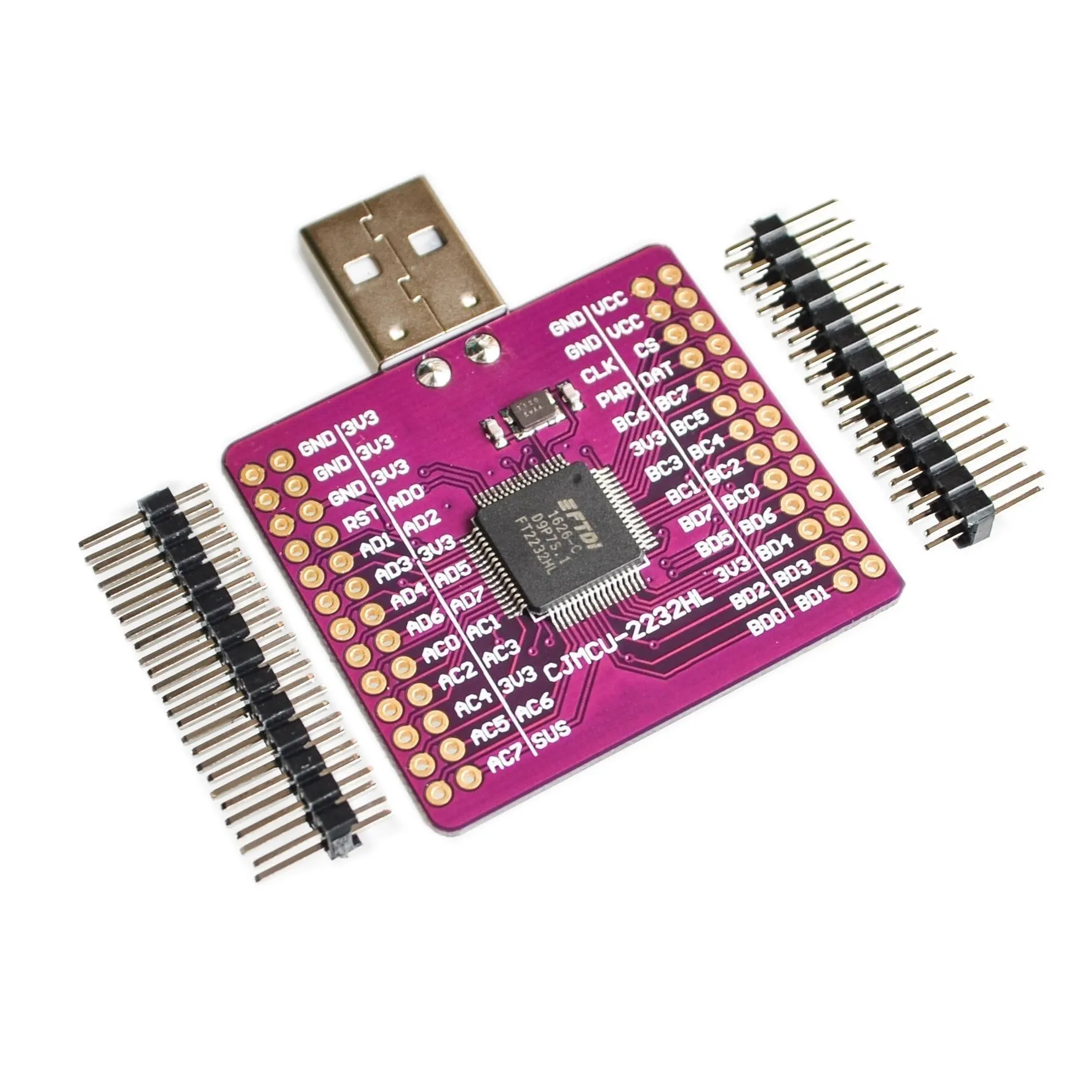 MCU-2232 FT2232HL USB TURN UART/FIFO/SPI/I2C/JTAG/RS232 module external memory