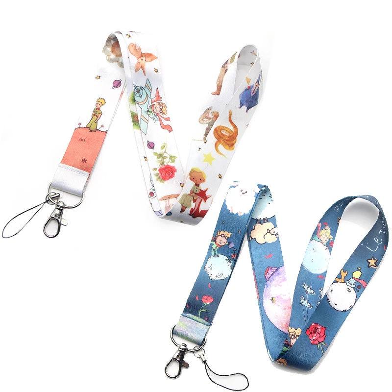 Little prince Lanyard Keys Phone Holder Funny Neck Strap With Keyring ID Card DIYs Animal webbings ribbons Hang Rope