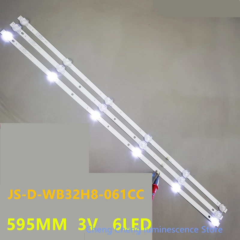 

For LED Backlight 32HP100 LED-W3288A 32LE12J HD32-D2 32H8 595mm 3v 6LED LCD TV backlight strip 100% new