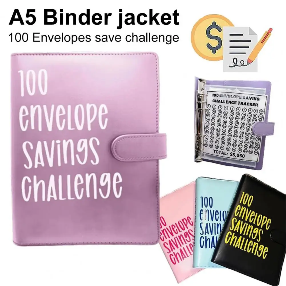 

A5 Binder Sleeve Envelope Challenge Binder Fun Money-saving Binder Take Financial Control Tool Envelope Binder Birthday Gifts