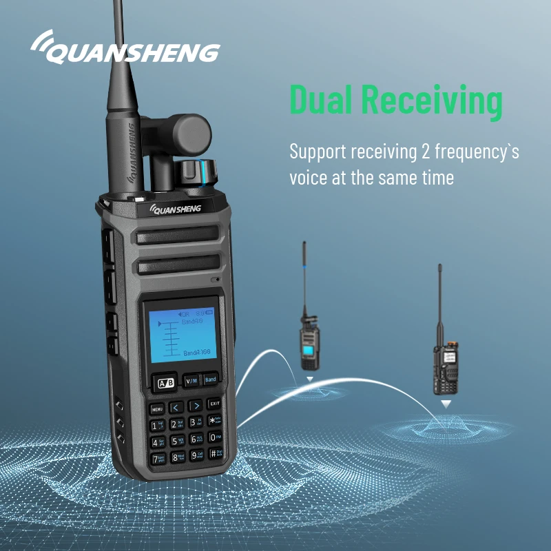 Quansheng TK11(5) VER.2 Walkie Talkie Two Way Radio Long Range 10W Transceiver Ham Amateur Shortwave Receiver AM FM SSB CW NOAA