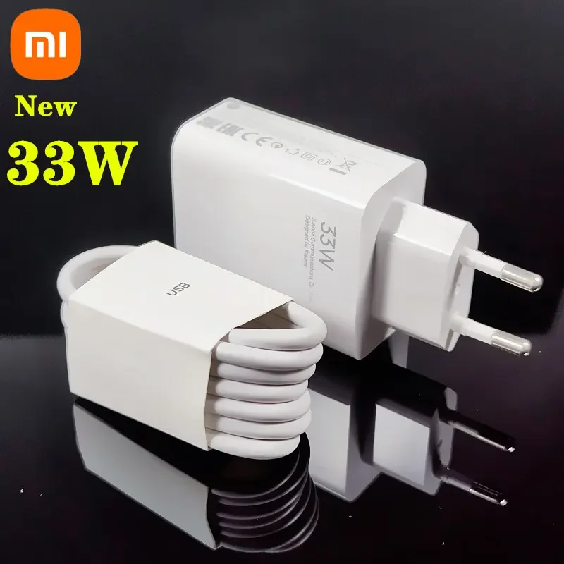 

Xiaomi charger 33W eu Original Fast charge adapter 2M 1.5M1M Type C cable For Redmi note 10 pro 9 Mi 9 10 poco X3 F3 F2 M3 M4