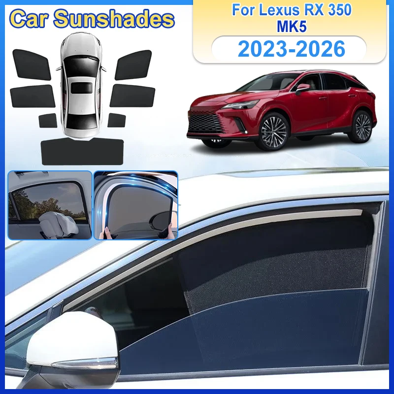 

Window Sunshades For Lexus RX 350 350h 2023-2026 MK5 Sunscreen Privacy Curtains Sun Visor Mosquito Auto Accessories Auto Parts