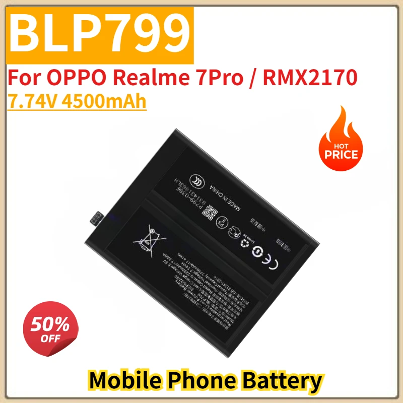 

High Quality BLP799 Mobile Phone Battery 7.74V 4500mAh For OPPO Realme 7Pro / RMX2170 Brand New Replacement Battery