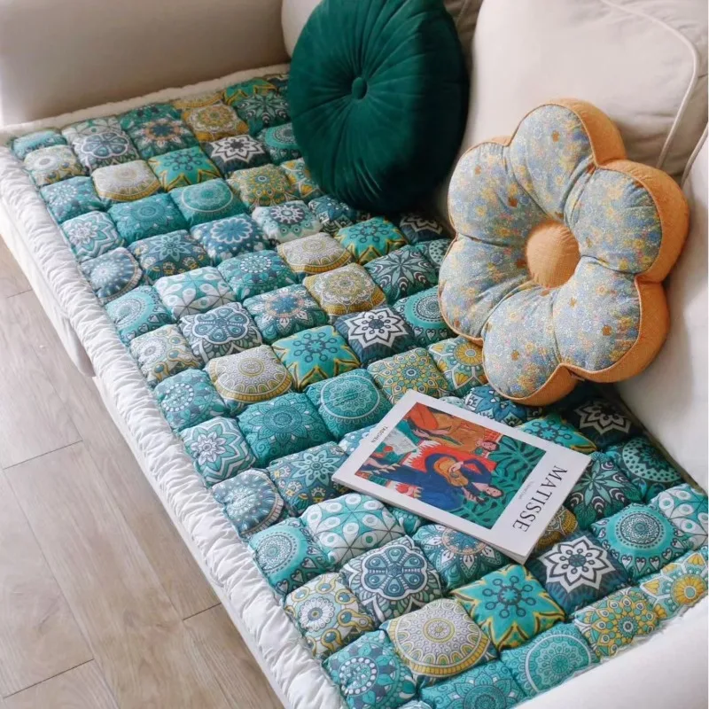 قماش غطاء أريكة على الطراز البوهيمي لعام 2025 بمرونة عالية ومضاد للانزلاق بالكامل مناسب لجميع المواسم كغطاء وسادة أريكة
