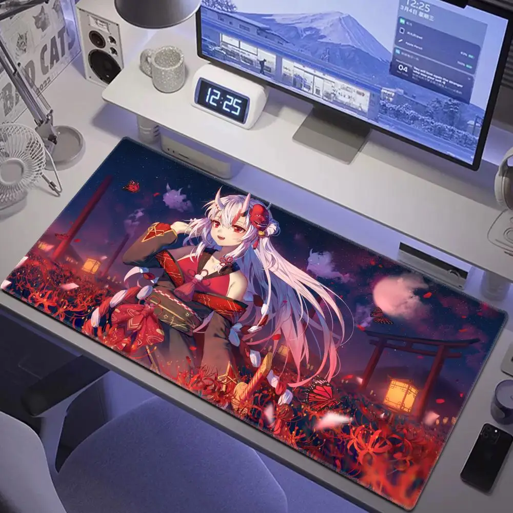 

Hololive Nakiri Ayame Mouse Mat Rubber Desk Mat Office Large Gaming Mousepad Anime Locking Edge Mouse Pad Gamer Non-Slip Carpet