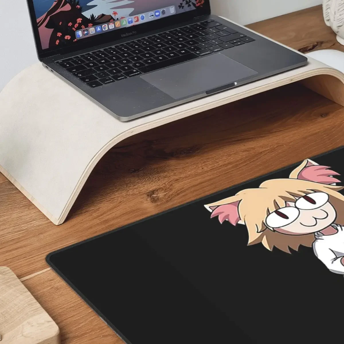 Smoking Neco Arc Large Mouse Pad Computer Keyboard Mouse Mat Gamer PC Laptop Desk Mat Office Accessories Table Mats