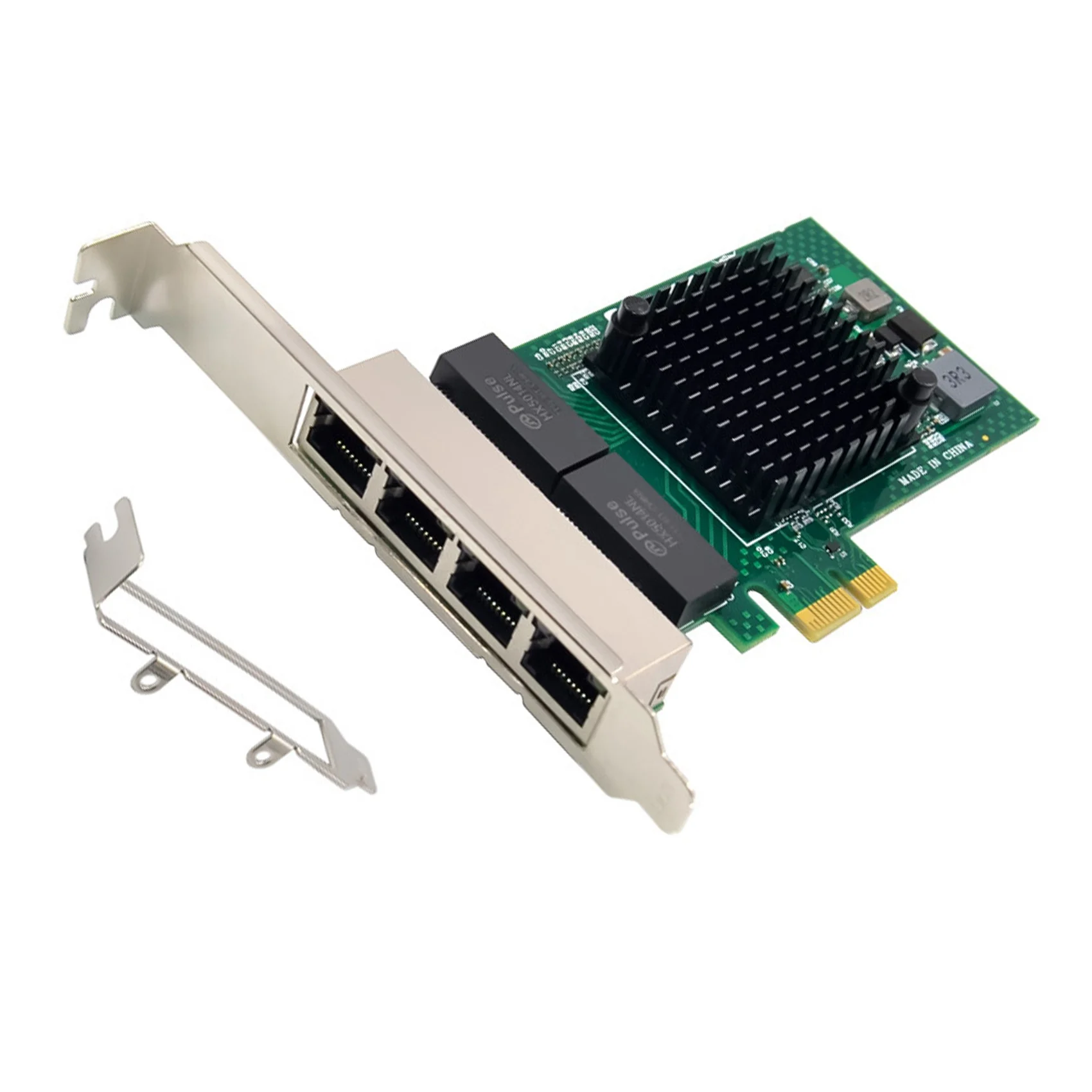 Adaptador de rede BCM5719 PCI-E X1 Placa de rede Gigabit de 4 portas Adaptador de servidor Ethernet Adaptador de placa de rede PCI-E