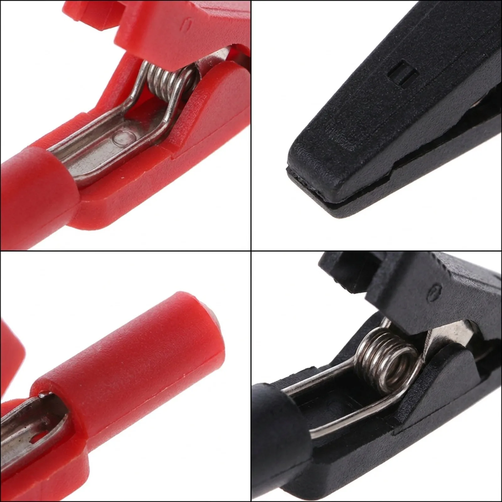 Insulated for alligator Clips 41mm Length Female Adapter Lightweight Meter Test Red/Black 10A 2mm Banana  Insulated