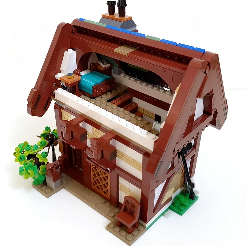 1683 PCS 중세 거리 집 모델 MOC 맞춤형 모듈식 빌딩 블록 기술 창의적인 DIY 장난감 크리스마스 선물