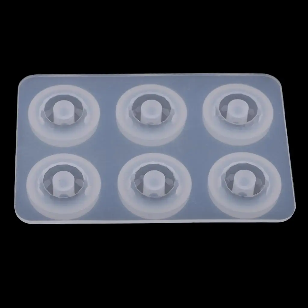 6 قطعة DIY بها بنفسك ثقب كبير الراتنج للأحجار الكريمة كابوشون مجوهرات صب الراتنج كرات مكعب الخرز صنع #6