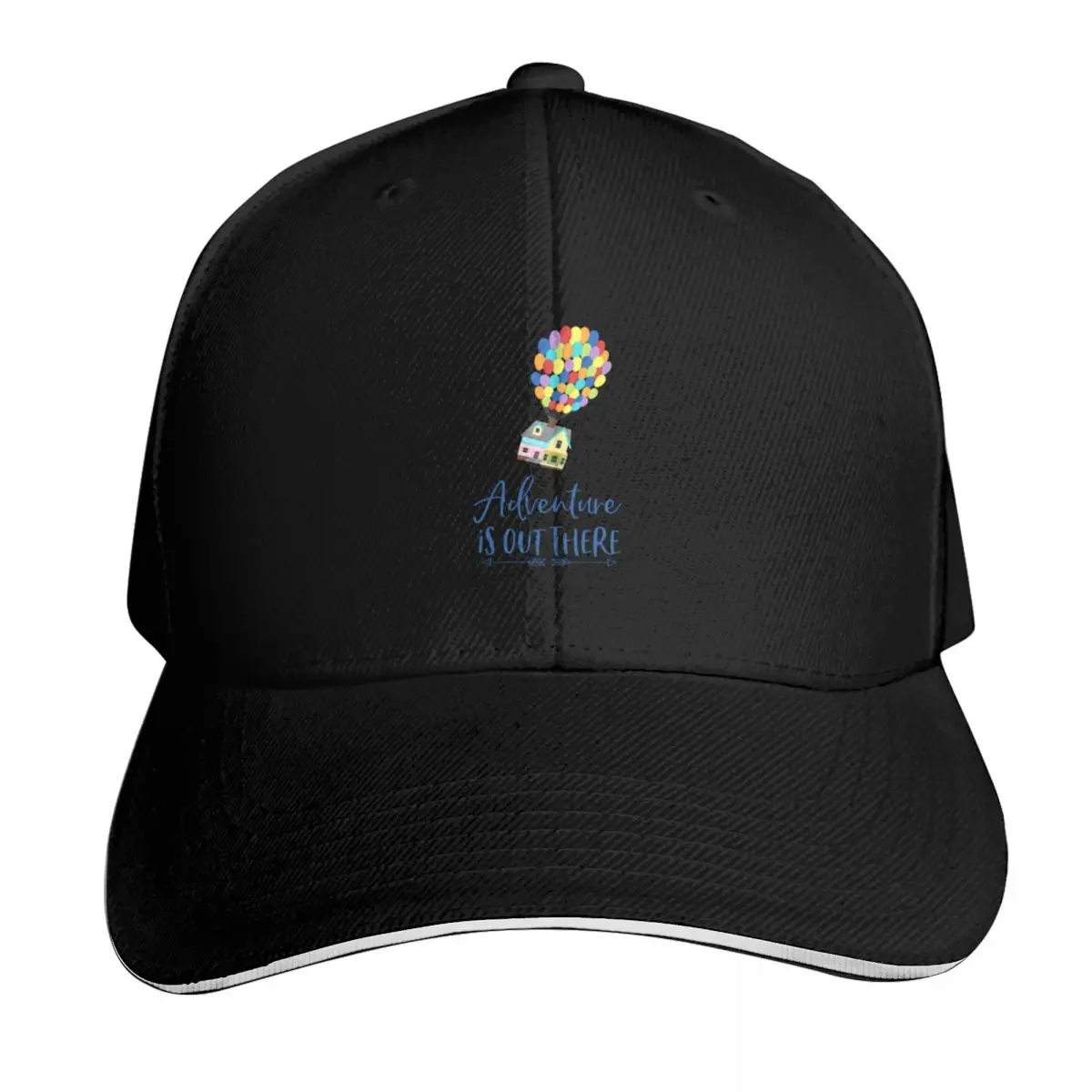 Flying Balloon House Baseball Cap Vintage Retro Embroidered Lightweight Packable Gift for Him Her