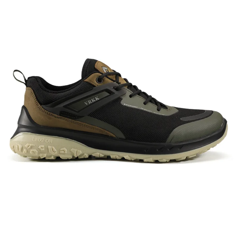 New Casual Menswear Shoes Men Luxury Brand Comfortable Soft Elastic Bottom Waterproof Leather Mesh Patchwork Sneaker Fashion 45
