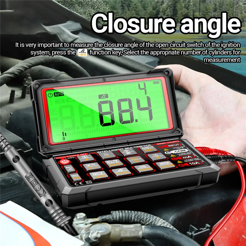 ANENG 623 Auto Repair Multimeter 20000 Counts Digital AC/DC Voltage Current NCV Induction Diode Capacitance Buzzer Tester Tools