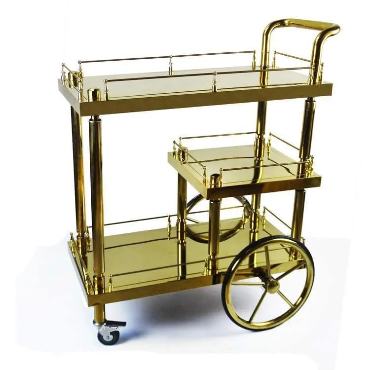 

Stainless steel dining cart KTV wine Hotel service Cake trolley Tea , European mobile wine