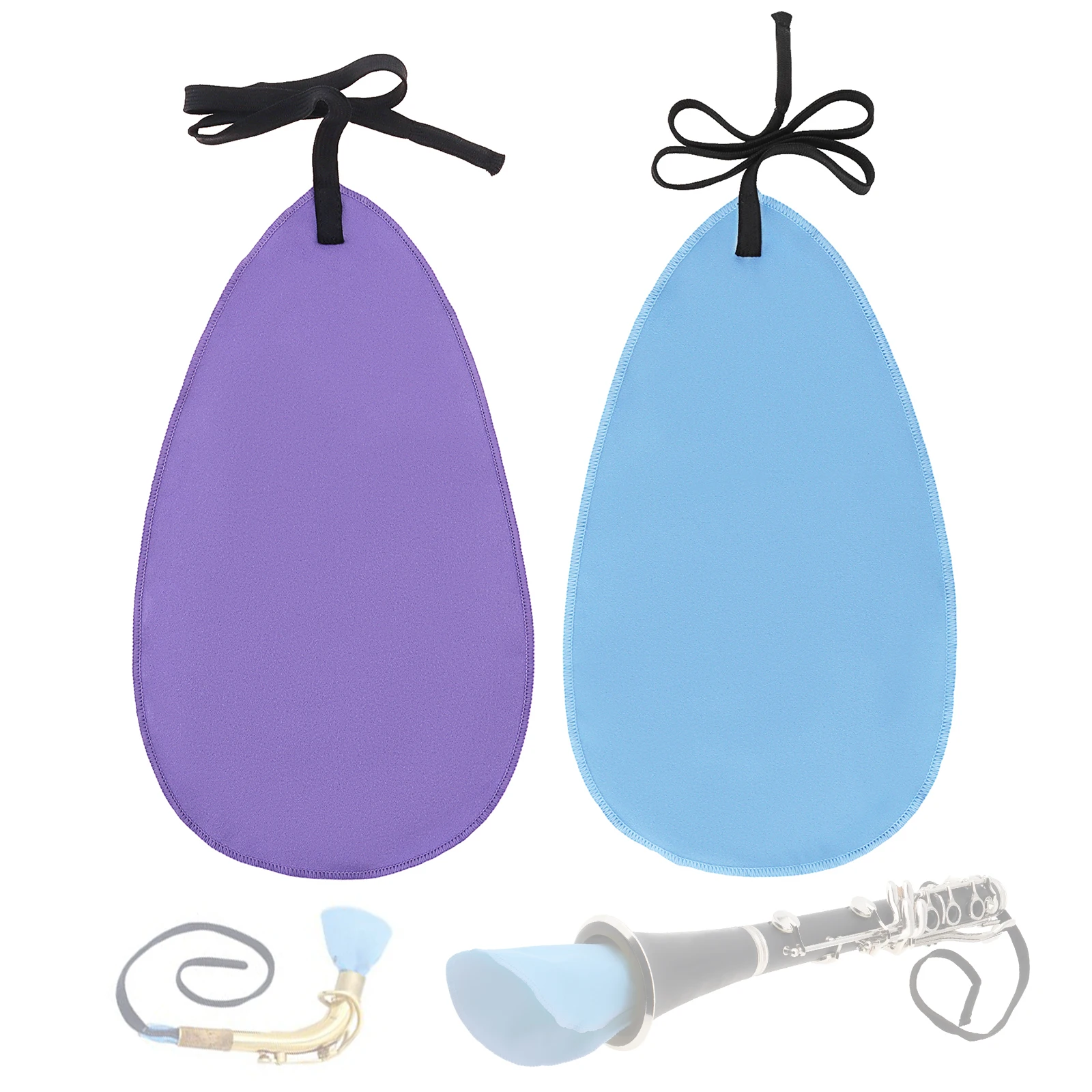 

Artificial Faux Suede Inner Chamber Cleaning Cloth for Saxophone / Flute / Clarinet Wind Instrument Cleaning with Rope