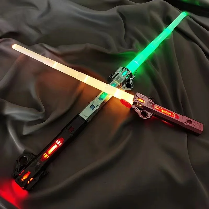 RGB Lightsaber 7 Colors Scalable Plastic Lightsaber LED Toy Children's Luminous Toys Movie Sound Effect Cool Child Gifts