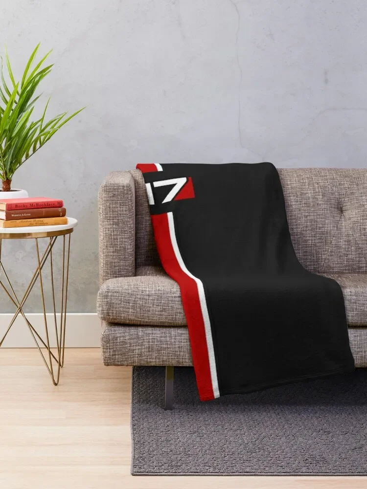 N7 emblem, Mass Effect Throw Blanket Thins bed plaid Blankets