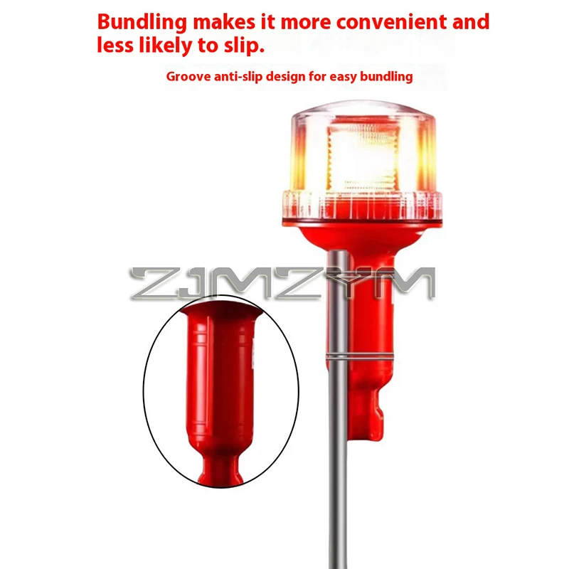 Marine LED Solar Navigation Light Waterproof Outside Indicater Lamp Three-color Flash Positioning Light LED Strobe Warning Light