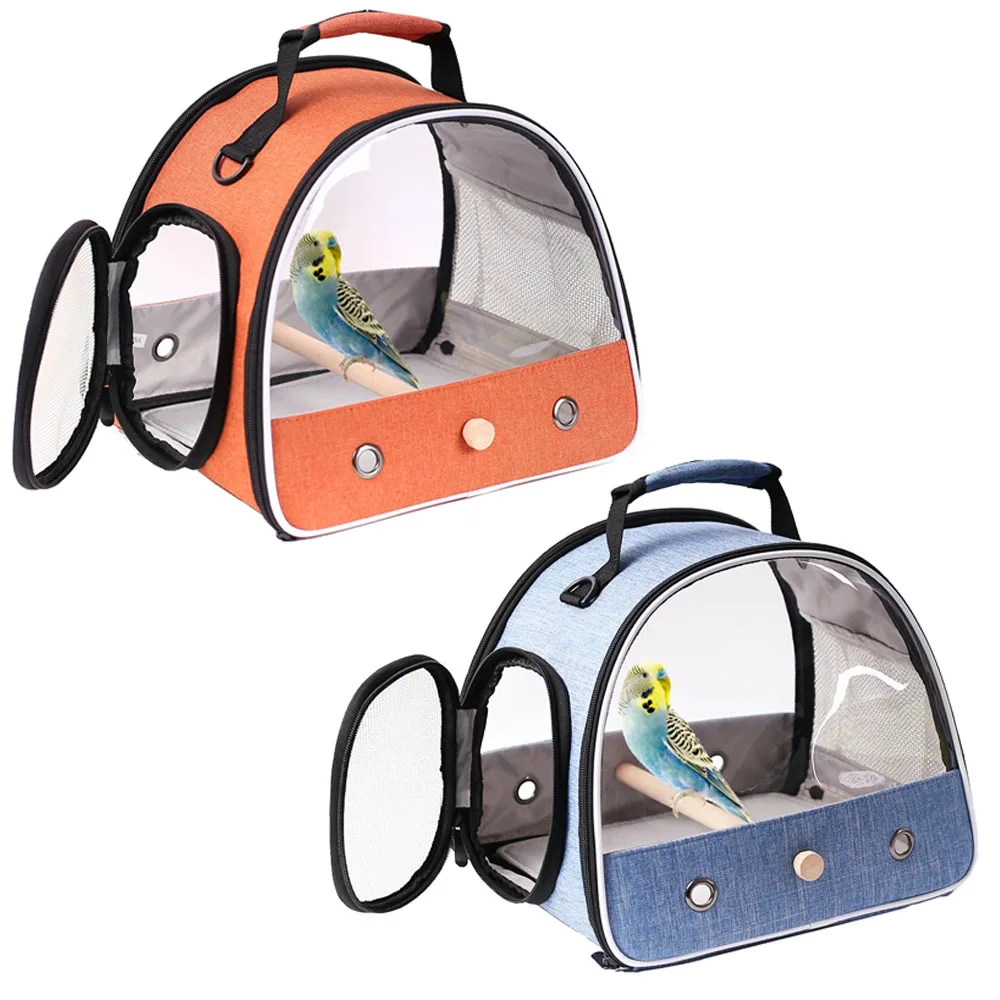 Small Pet Backpack Portable Travel Backpack Side Window Foldable Outdoor Rat Rabbit Parakeet Bird Carrier Bag