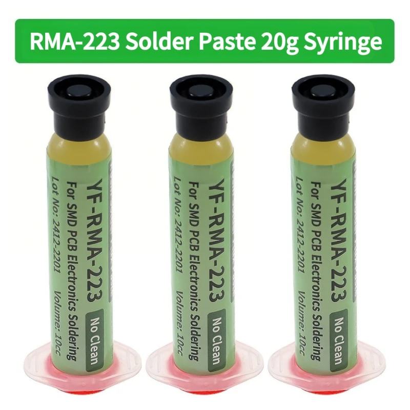 YF-RMA-223 Lötpaste 10CC Nadelröhrchen-Typ Rosin-Lötfett Reparatur-Schweißöl für Handy-PCB BGA SMD Rework – Detail 3