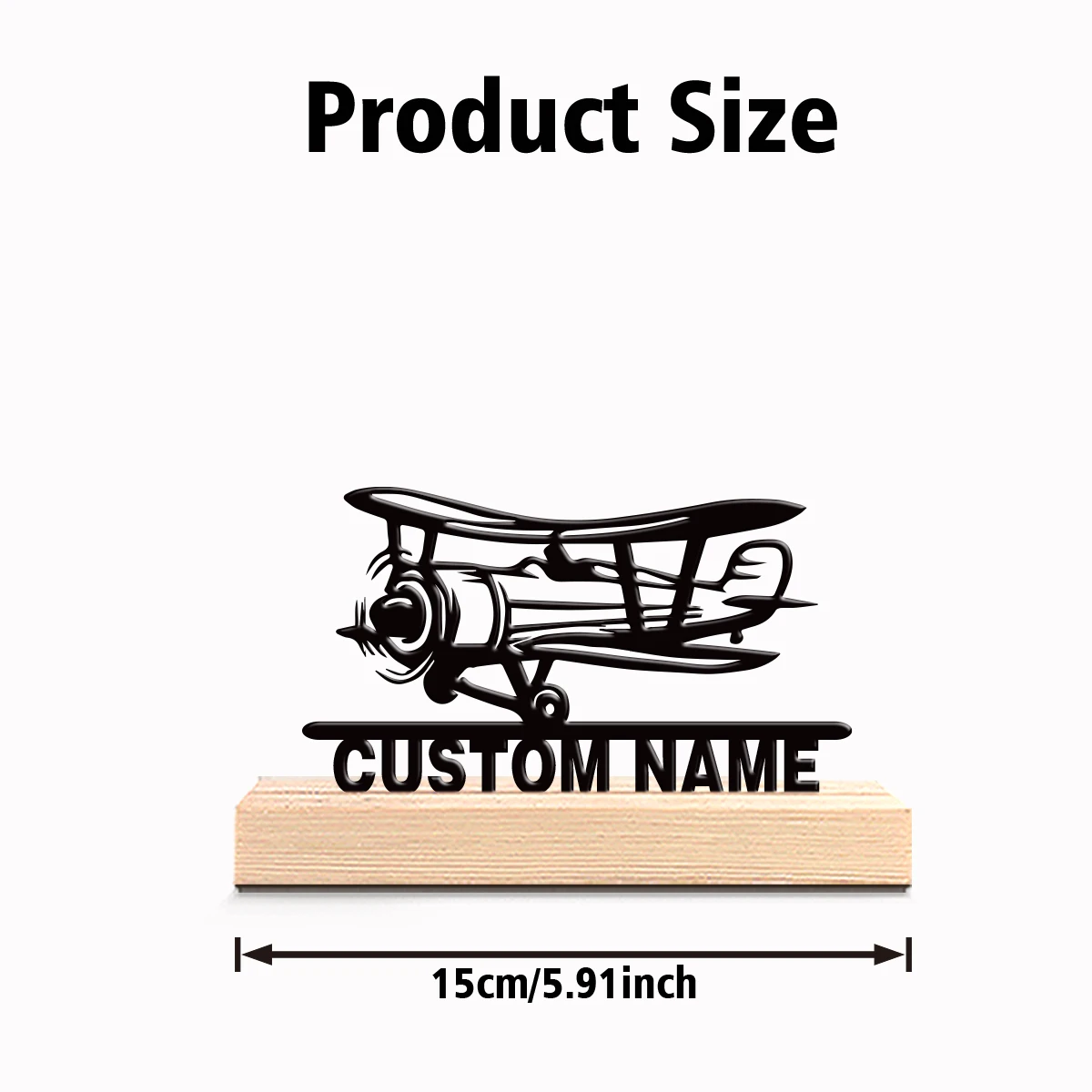 1pc New Design Personalized Custom Glider Metal Art With Wooden Base Tabletop Decoration Wooden Base Wall Decor for Living Room
