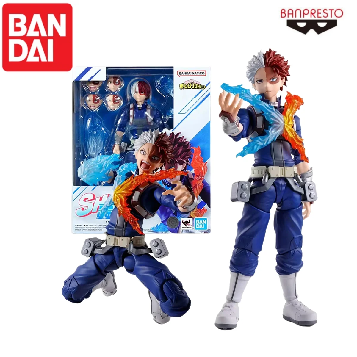 

In Stock Original Bandai Banpresto My Hero Academia Todoroki Shoto Figurine Model Ornaments Statue Holiday Gifts